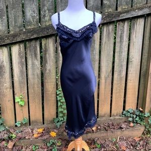 NWT Atos Lombardini silk ruffle asymmetrical dress